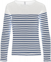 Striped White / Navy